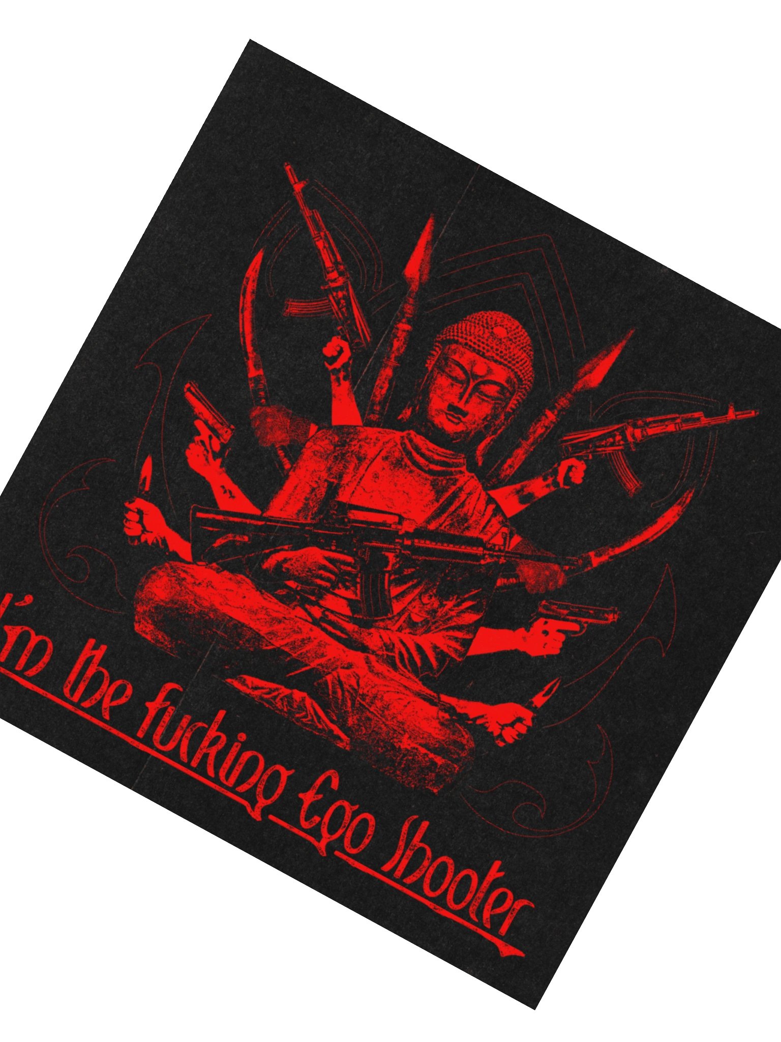 "BAD BUDDHA" STICKER RED product image (5)
