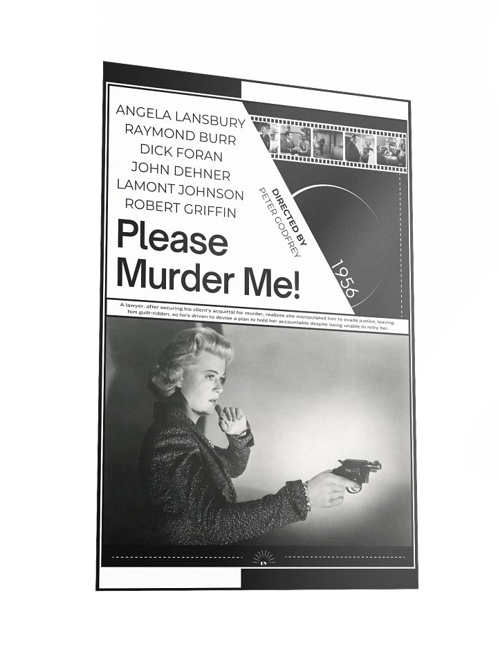 Please Murder Me! with Raymond Burr and Angela Lansbury 1956 | Movie Poster | 12x18 Wall Art product image (2)