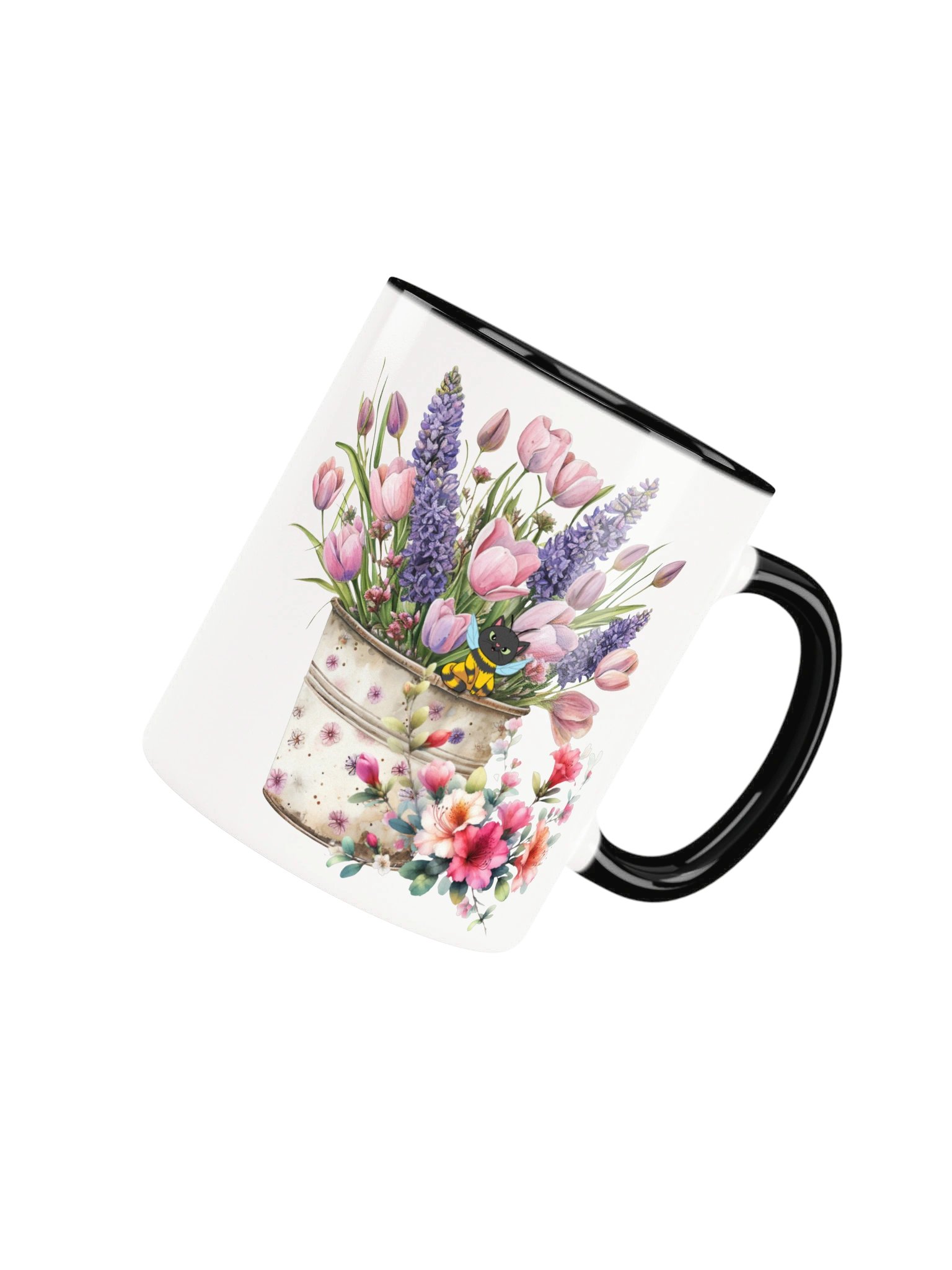 Floral Cat Accent Mug product image (28)