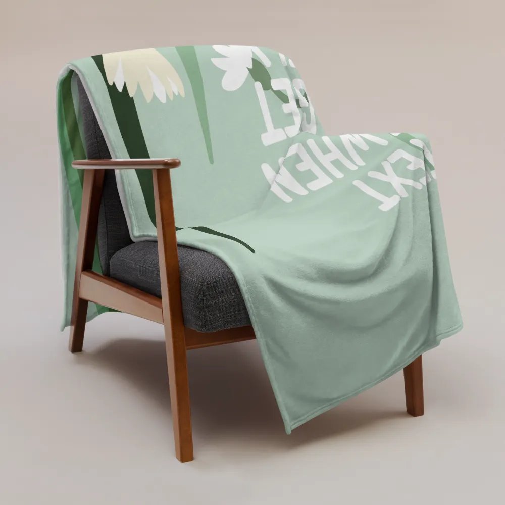 Throw Blanket 💚 Text me when you get lonely (153 × 203 cm) product image (3)