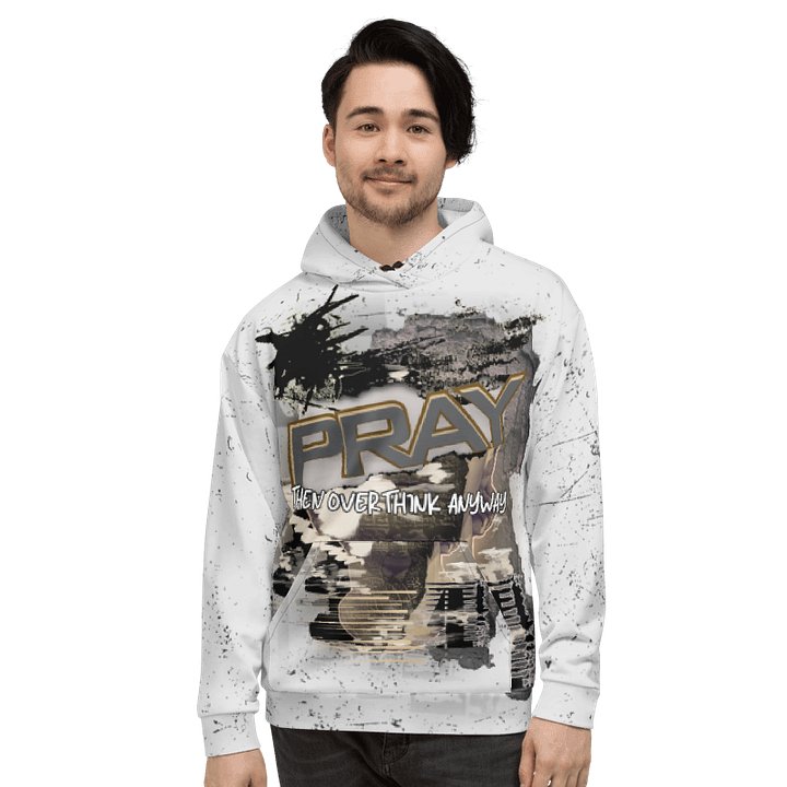 Pray Then Overthink Anyway – Faith Streetwear Hoodie product image (1)