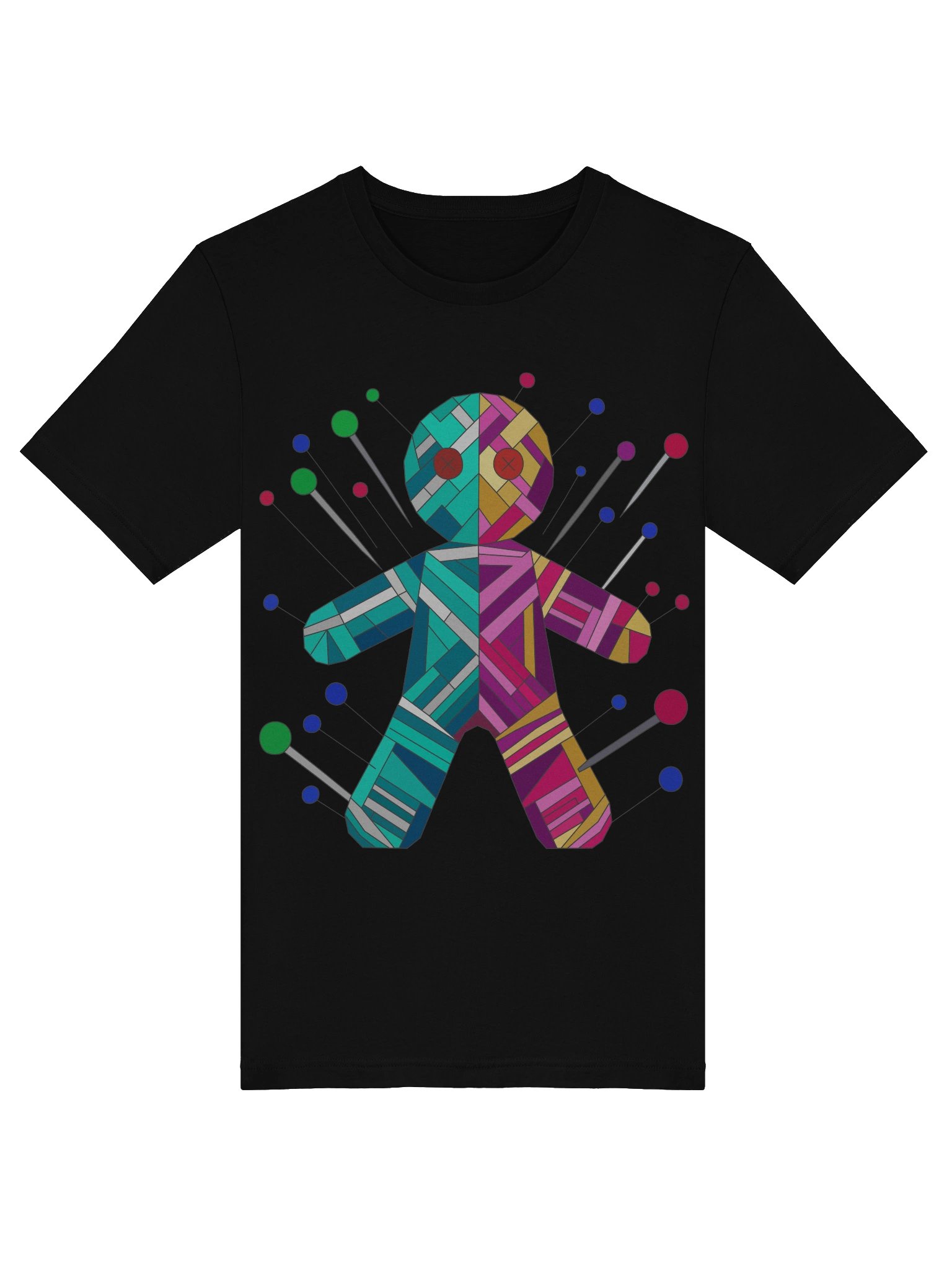 Geometric Voodoo Doll T-Shirt | Creepy Cute Graphic Tee product image (5)