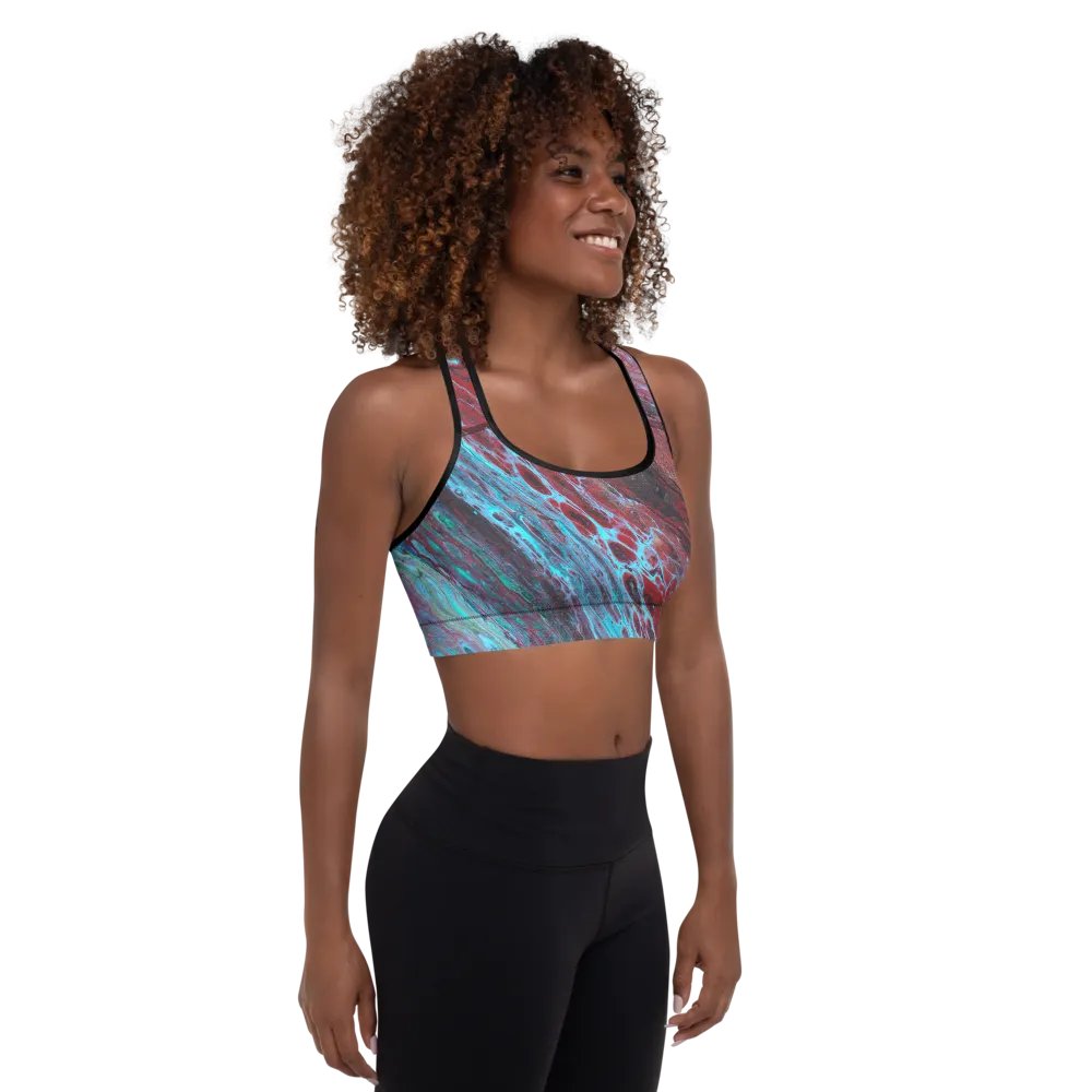 Crimson Tides - All-Over Print Padded Sports Bra product image (4)
