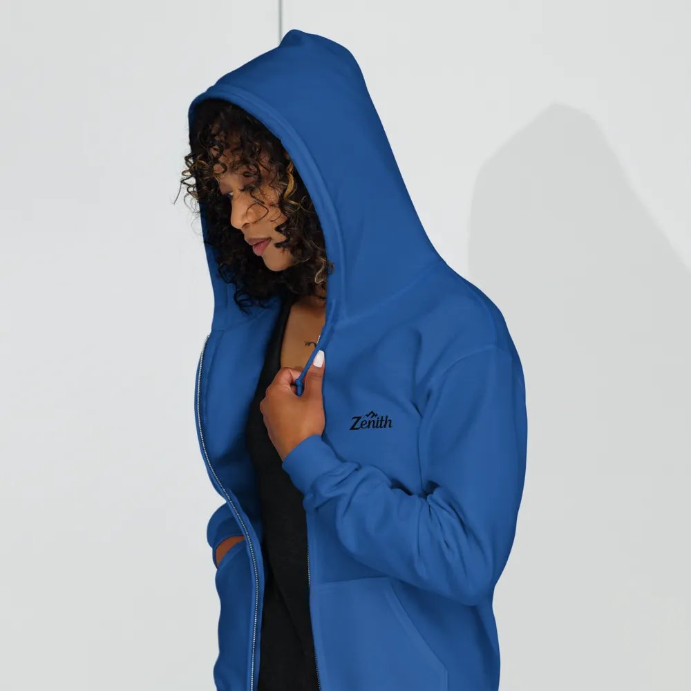 Unisex Heavy Blend Zip Hoodie with Zenith Script Design product image (7)