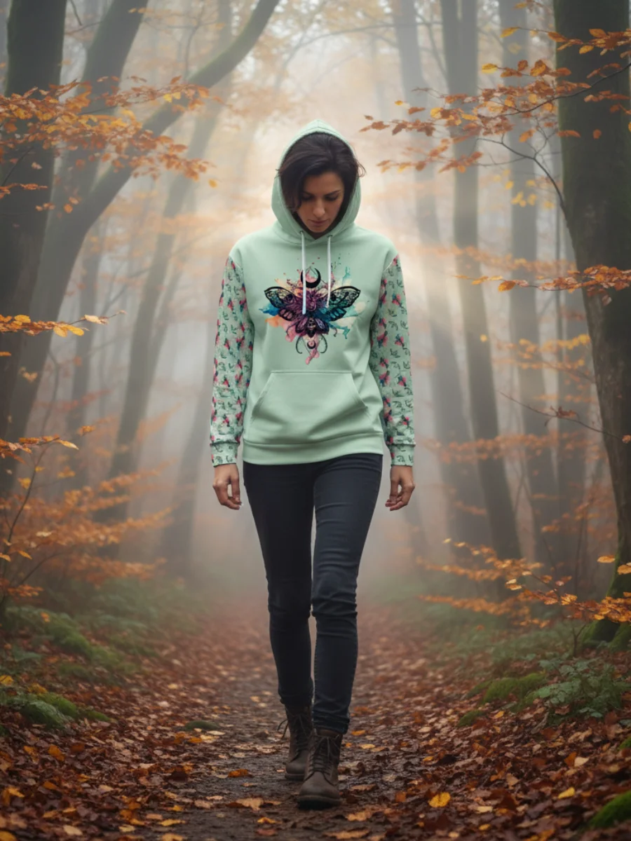 Mystical Skull Moth Hoodie product image (2)