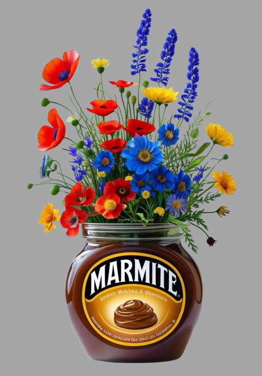 Marmite With Colourful Wildflowers Wall Art product image (1)