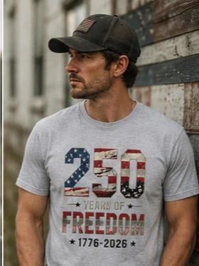 250 Years of Freedom Shirt - USA 250th Anniversary T-Shirt - Patriotic 1776-2026 US Flag Tee - 4th of July Vintage Grunge Clothing product image (1)