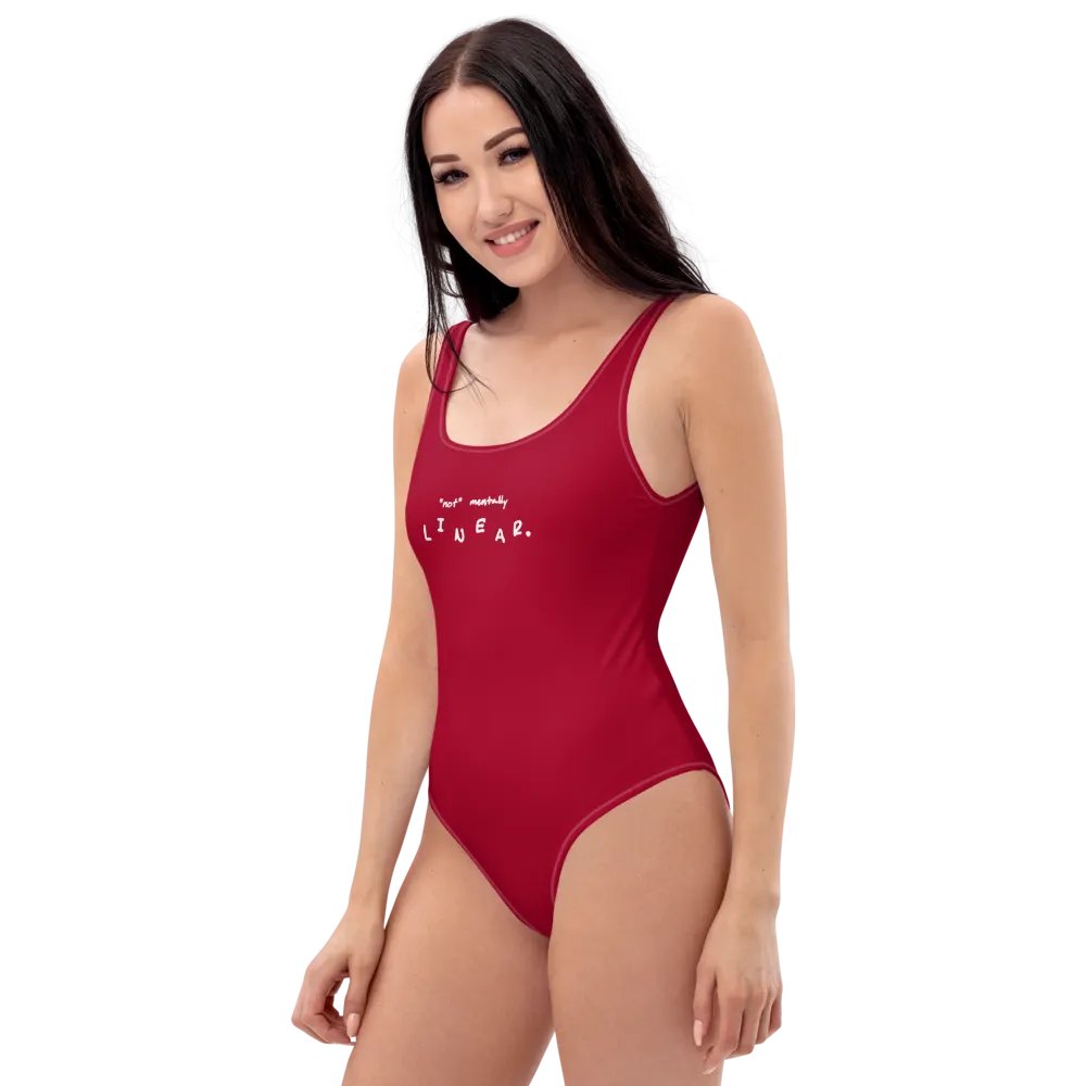 *not* mentally linear (lifeguard inspired) one piece swimsuit product image (2)