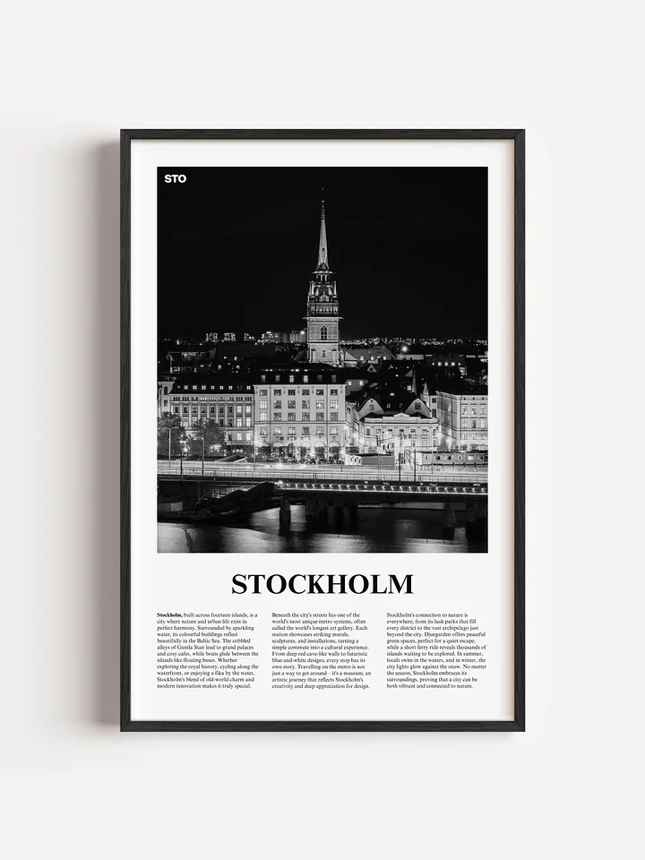 Stockholm 03 Newspaper Poster | Framed product image (12)