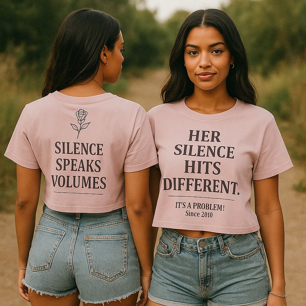 Her Silence Hits Different Tee – Crop Tee product image (3)