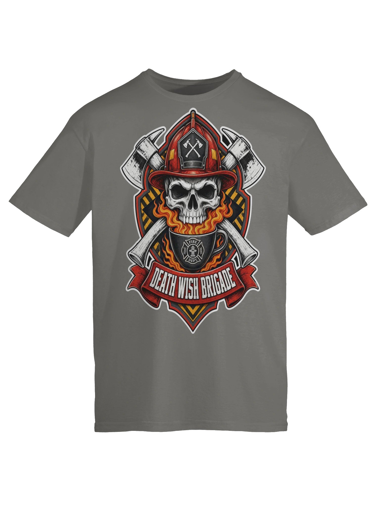 Death Wish Brigade Fire Skull Tee product image (19)