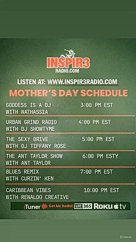 🚀🌸🌺Happy Mother’s Day from @inspir3radio 

Hang with our crew at www.inspir3radio.com/listen

😍Congratulations, @ice_chinabab...
