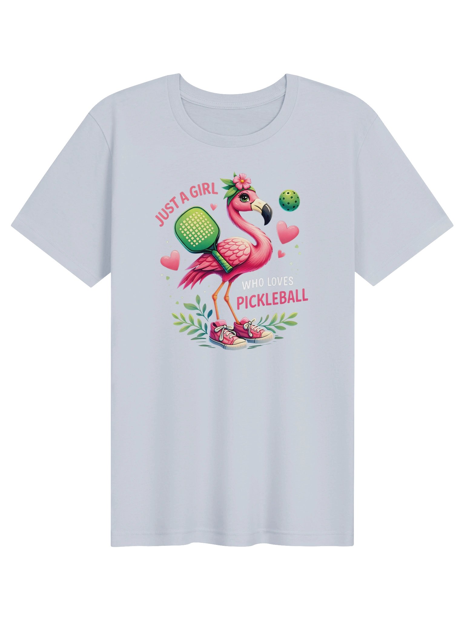 Just a Girl Who Loves Pickleball T-Shirt | Flamingo Pickleball Tee product image (1)