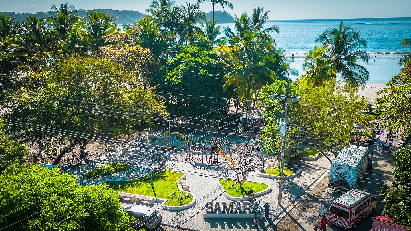 The Samara sign and beach, Costa Rica