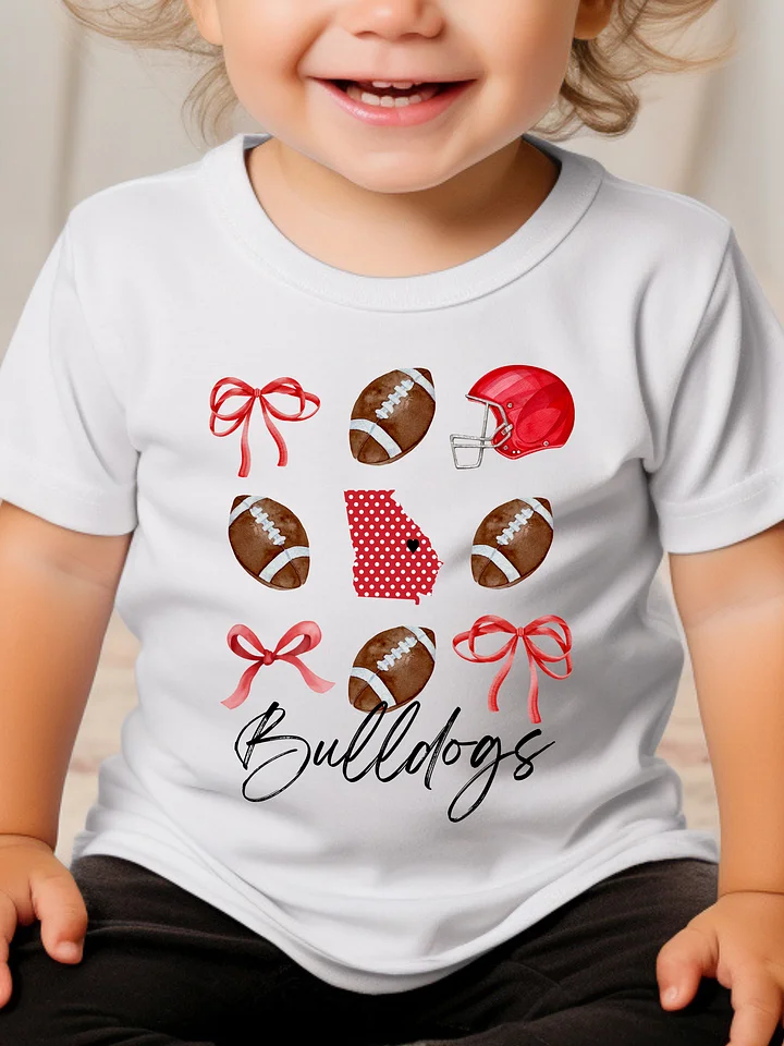 Toddler Girls Bulldogs Football T-Shirt (Homemade) product image (1)