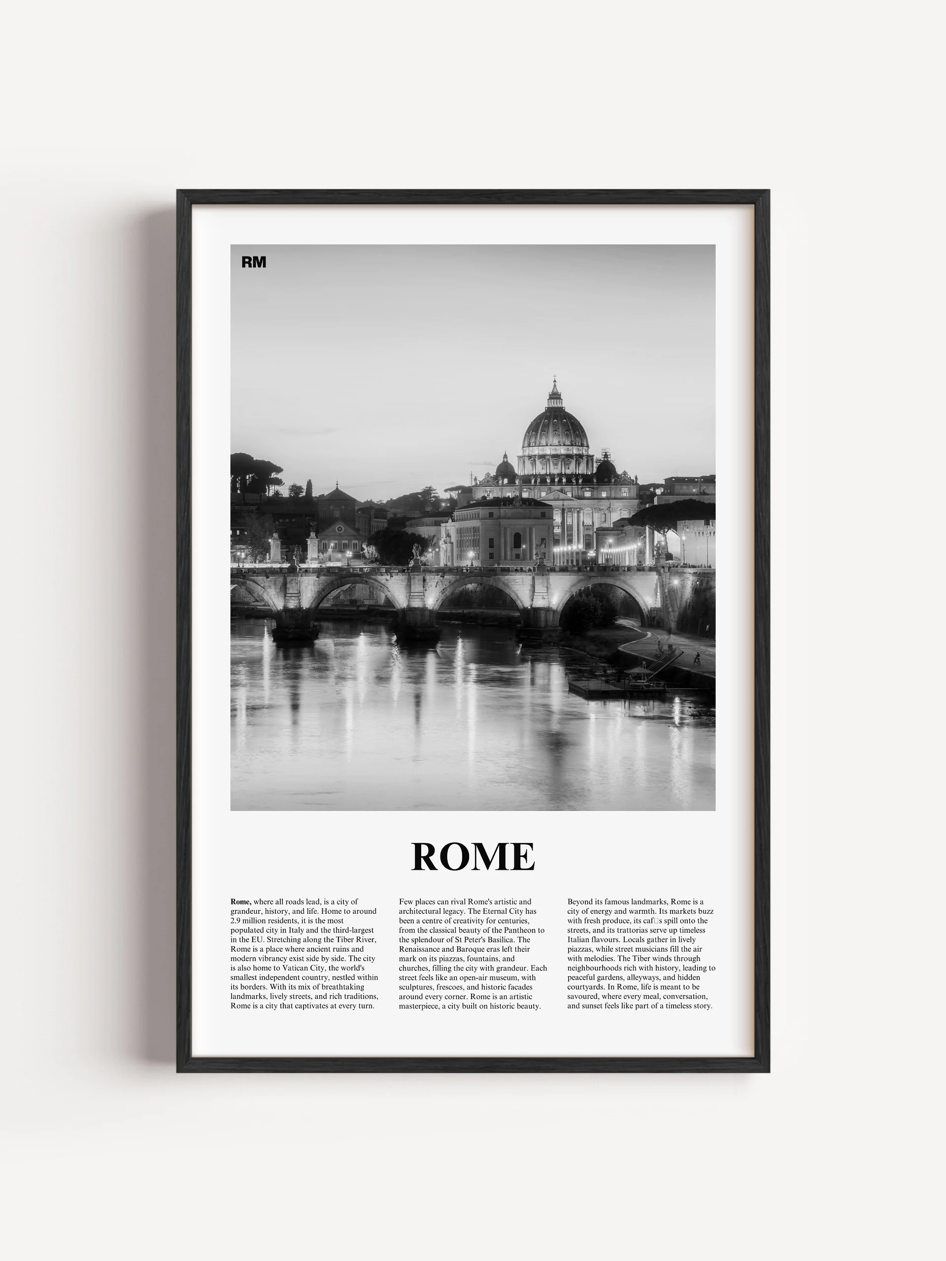 Rome 04 Newspaper Poster | Framed product image (1)
