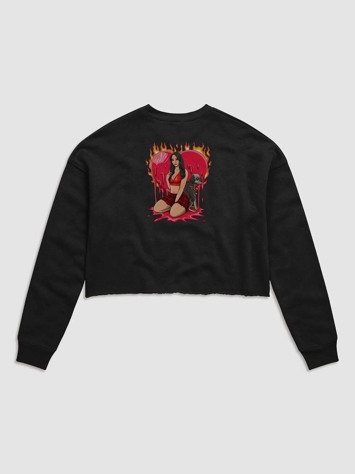 Heart on Fire Cropped Sweatshirt product image (6)