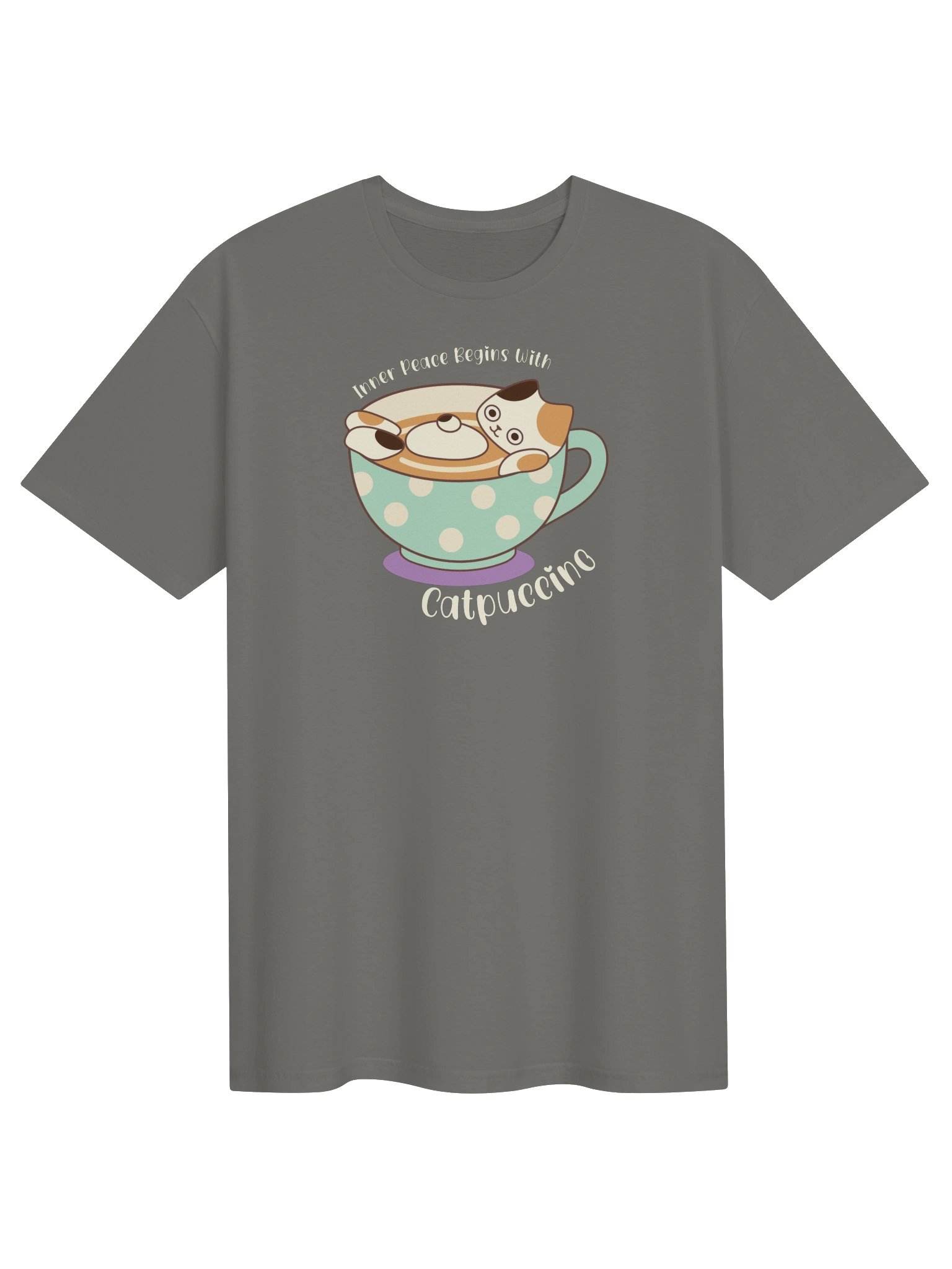 Catpuccino Cat - Unisex Adult Super Soft Lightweight T-shirt product image (1)