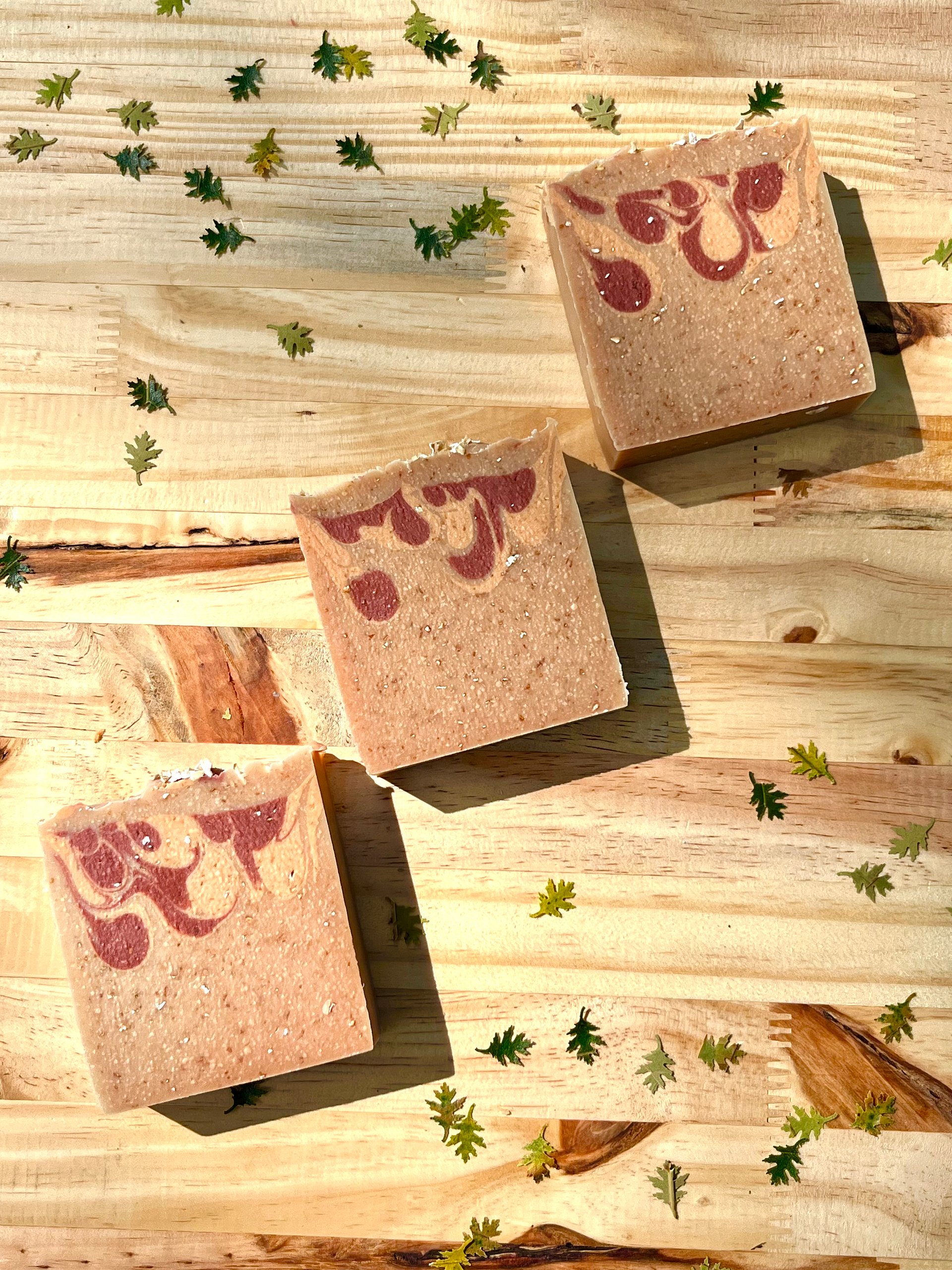 Spiced Apple & Peach Oatmeal Cold Process Goat Milk Soap product image (5)