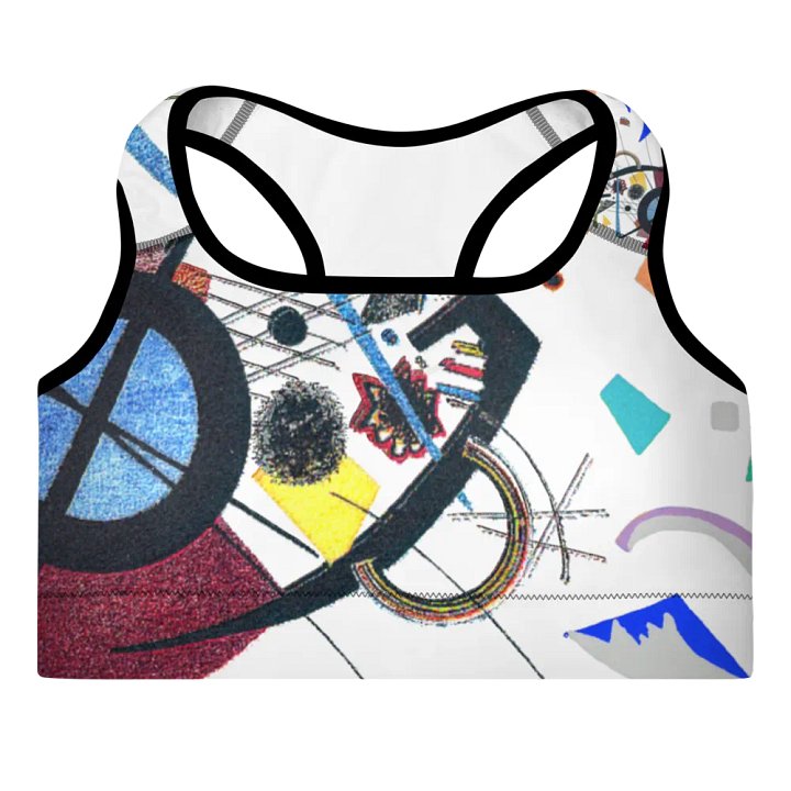 Abstract Lithographic Pattern Design Padded Sports Bra - V1 product image (2)