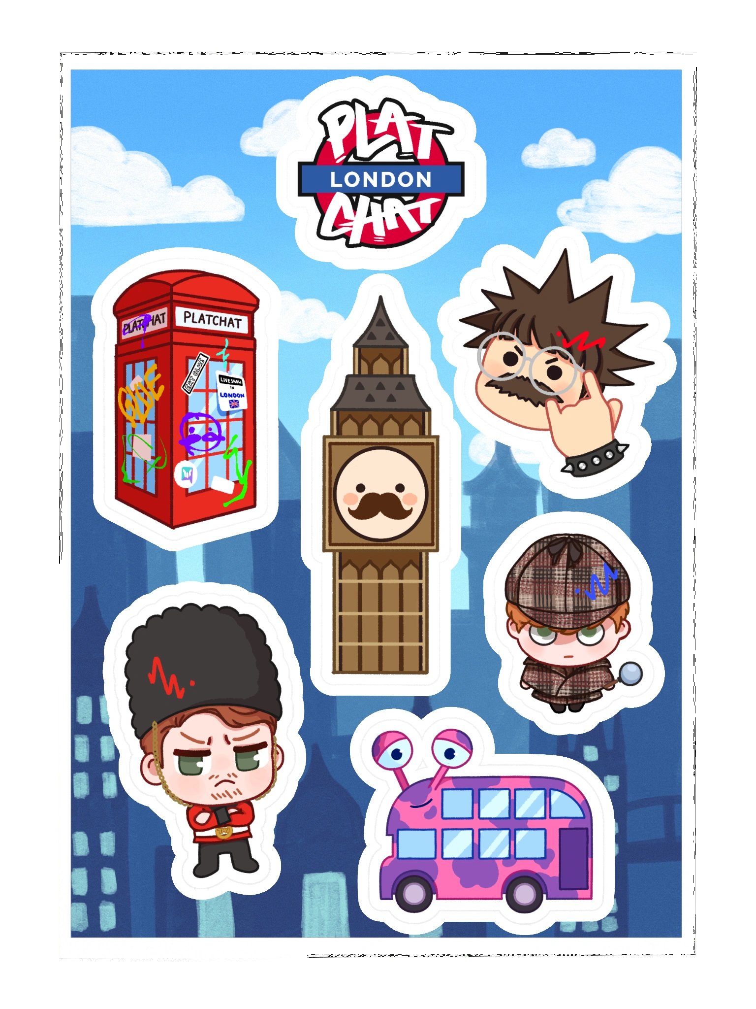 Plat Chat London Sticker Pack product image (3)