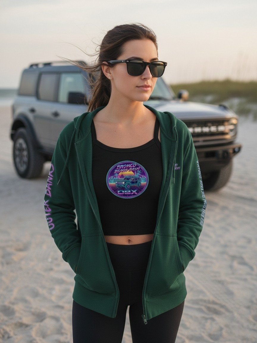 2026 Bronco Beach Bash OBX / Destination Bigfoot Bronco Collab Independent Trading Co. Zip Up Hoodie (Multiple Colors Available) product image (1)