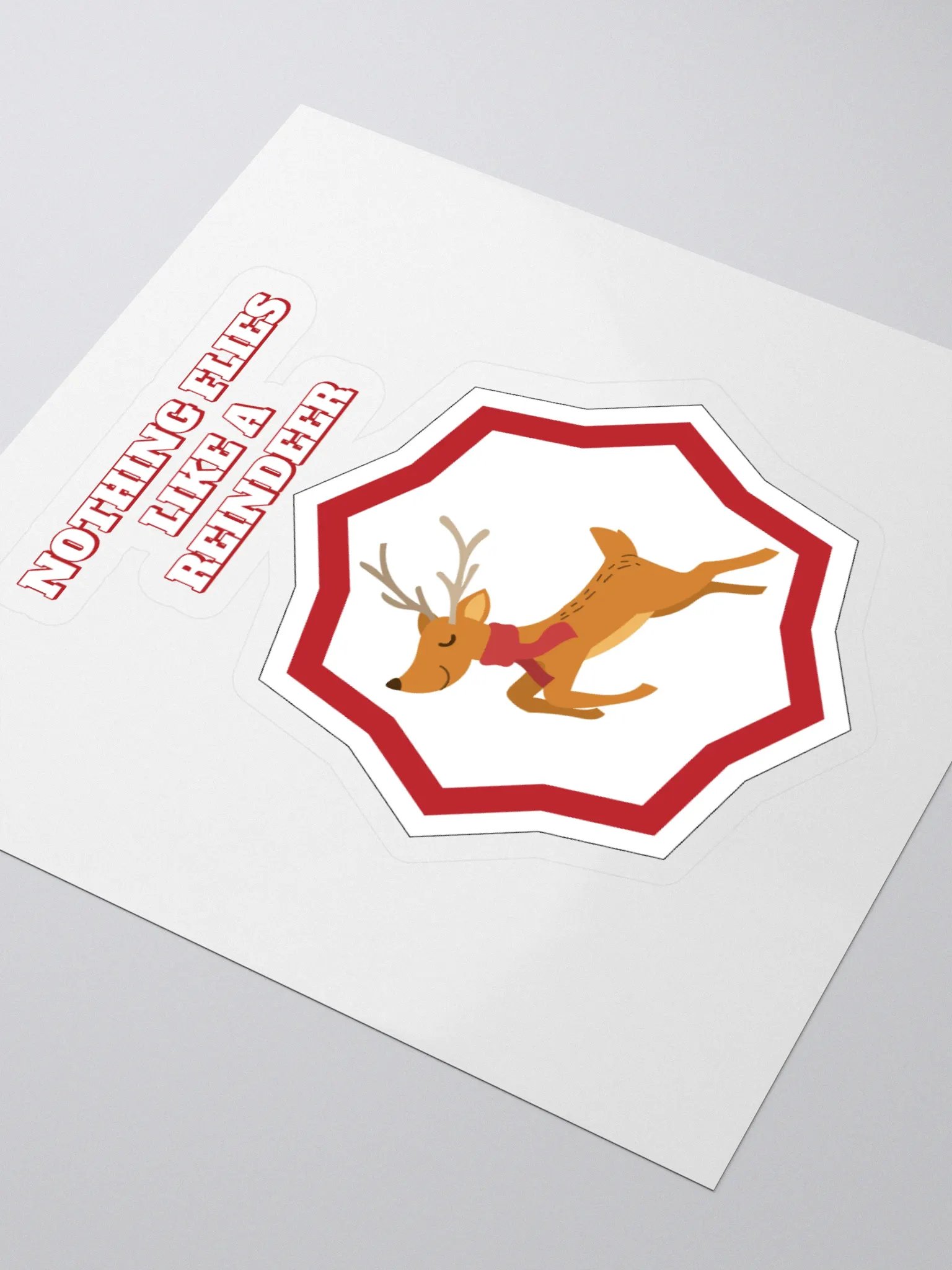Nothing Flies Like A Reindeer - Christmas Sticker product image (3)