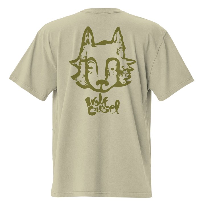 Wolf Counsel AS Colour Premium Oversized Faded T-Shirt (Back Patch) product image (2)