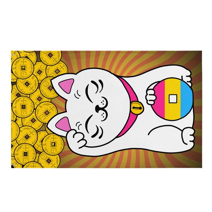 Maneki neko pansexual pride flag product image (1)