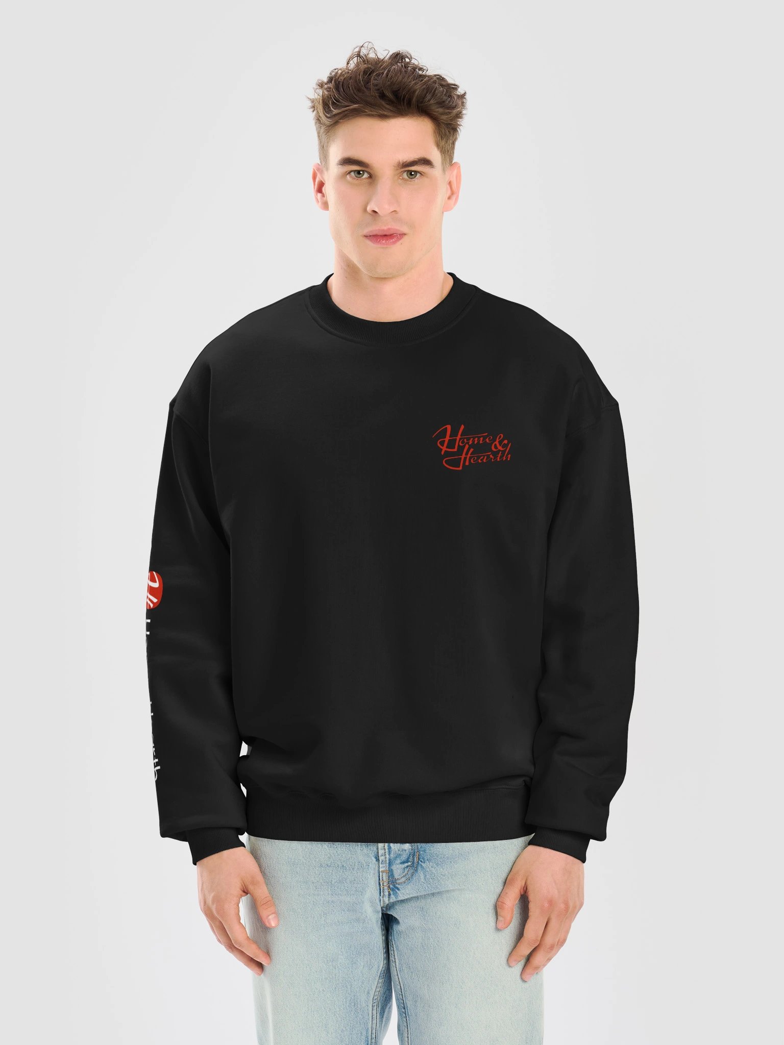 Home and Hearth Organic Sweatshirt - Signature Sleeved Red product image (1)