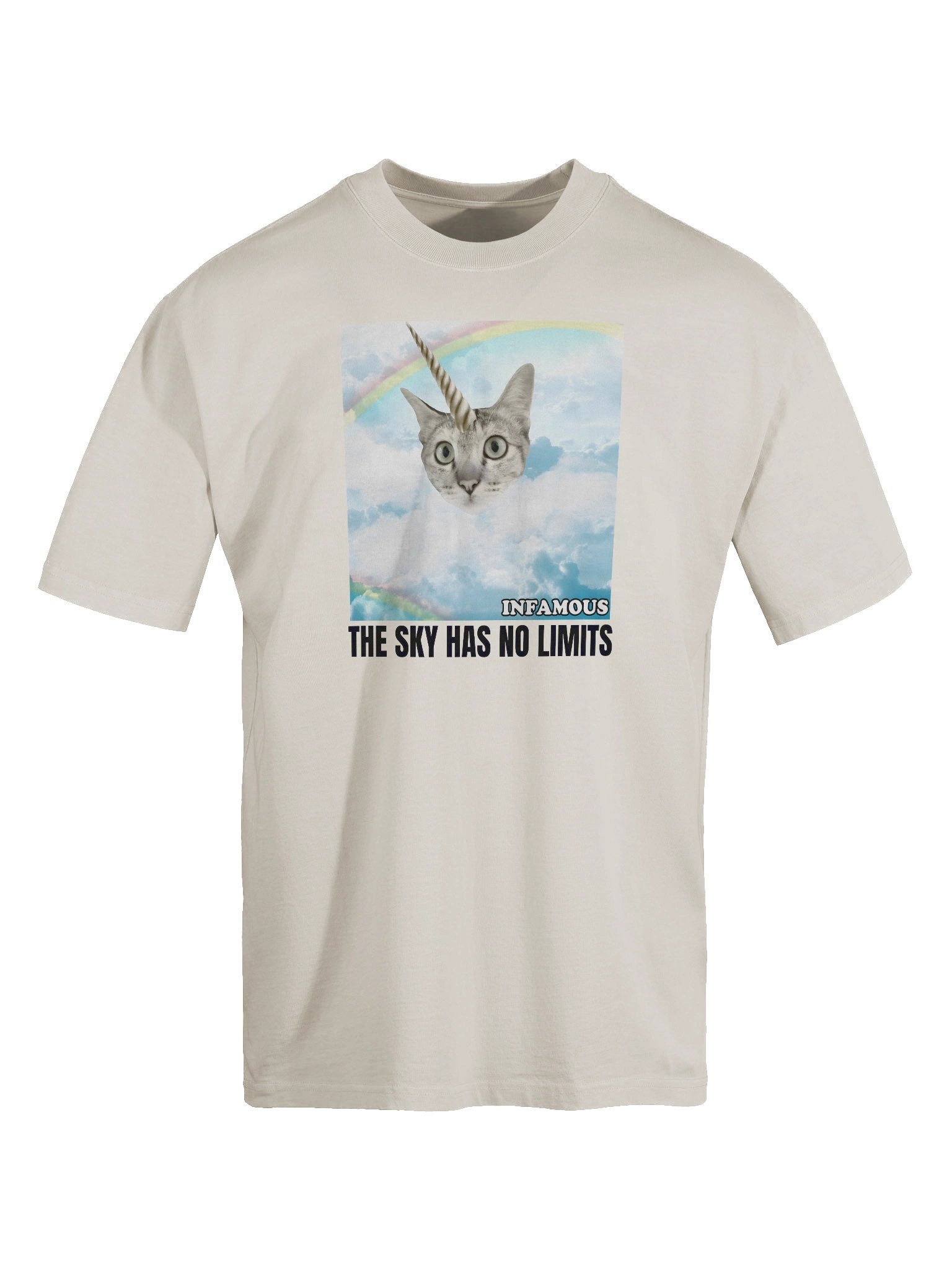 The Sky Has No Limits Oversized Tee - Cream product image (6)