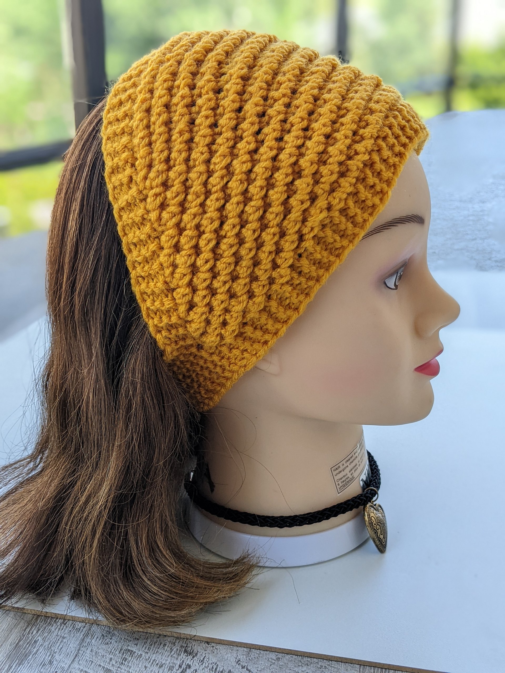 Popcorn Stitch Wide Ear Warmer Knitting Pattern product image (1)