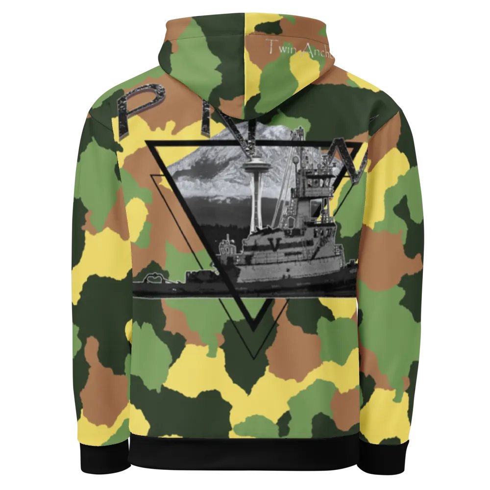 PNW T - Mt. Rainer & Tug Hudson (Camouflage & Green) – Performance Marine Wear | Twin Anchor Apparel North Current Line product image (9)