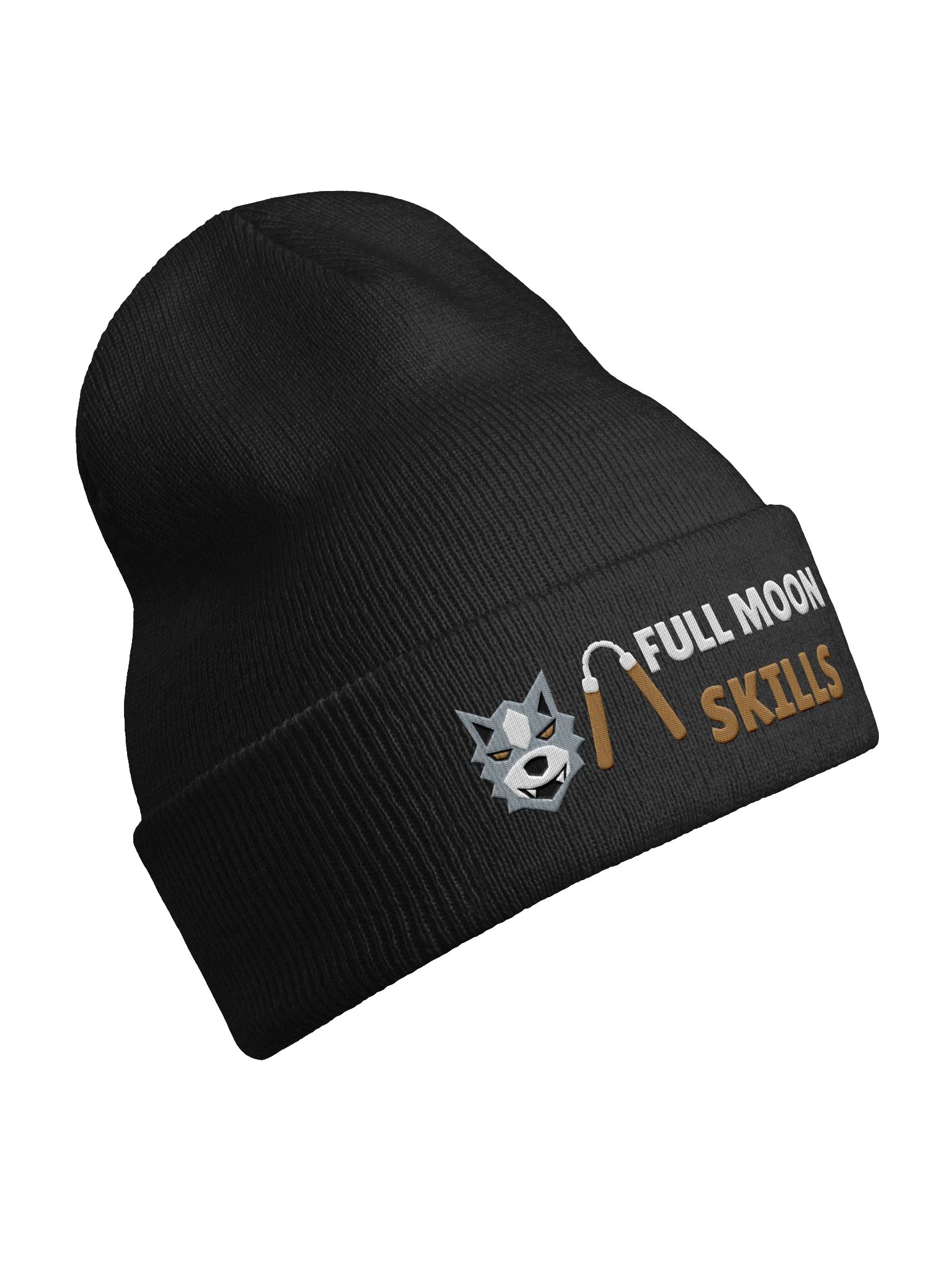 PATB Full Moon Skills Wolf Emblem Cuffed Beanie product image (8)