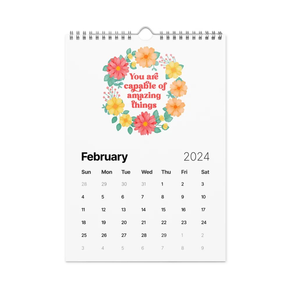 Vibrant Floral Motivational Quotes Calendar product image (6)