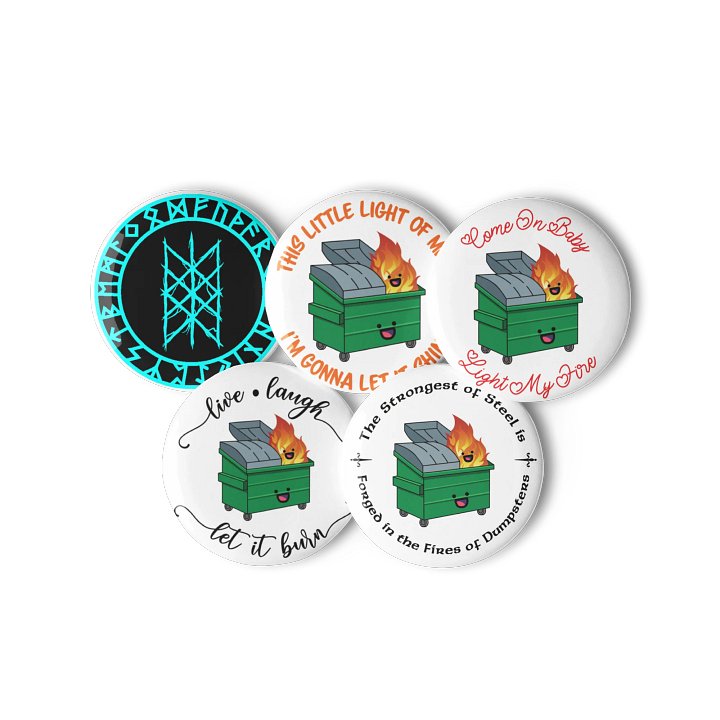 Dumpster Fire Pin Set product image (2)