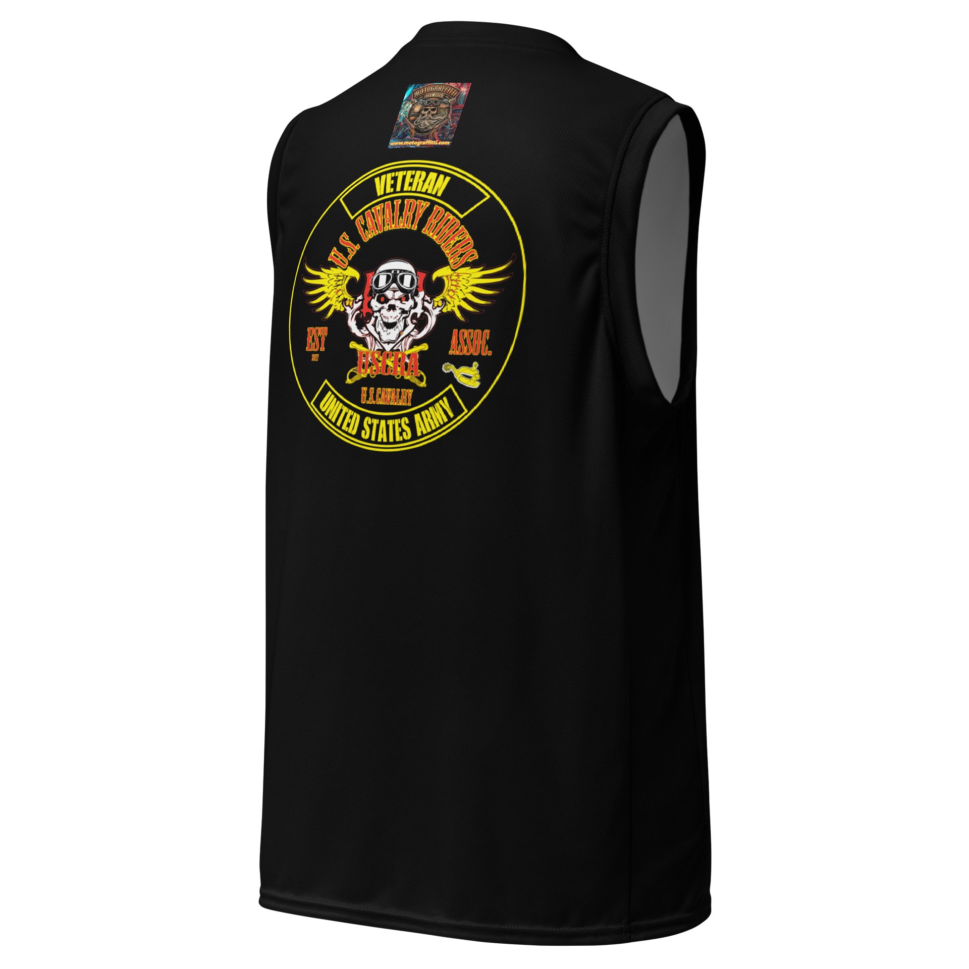 U.S. Cavalry Riders Skull Basketball Jersey product image (3)