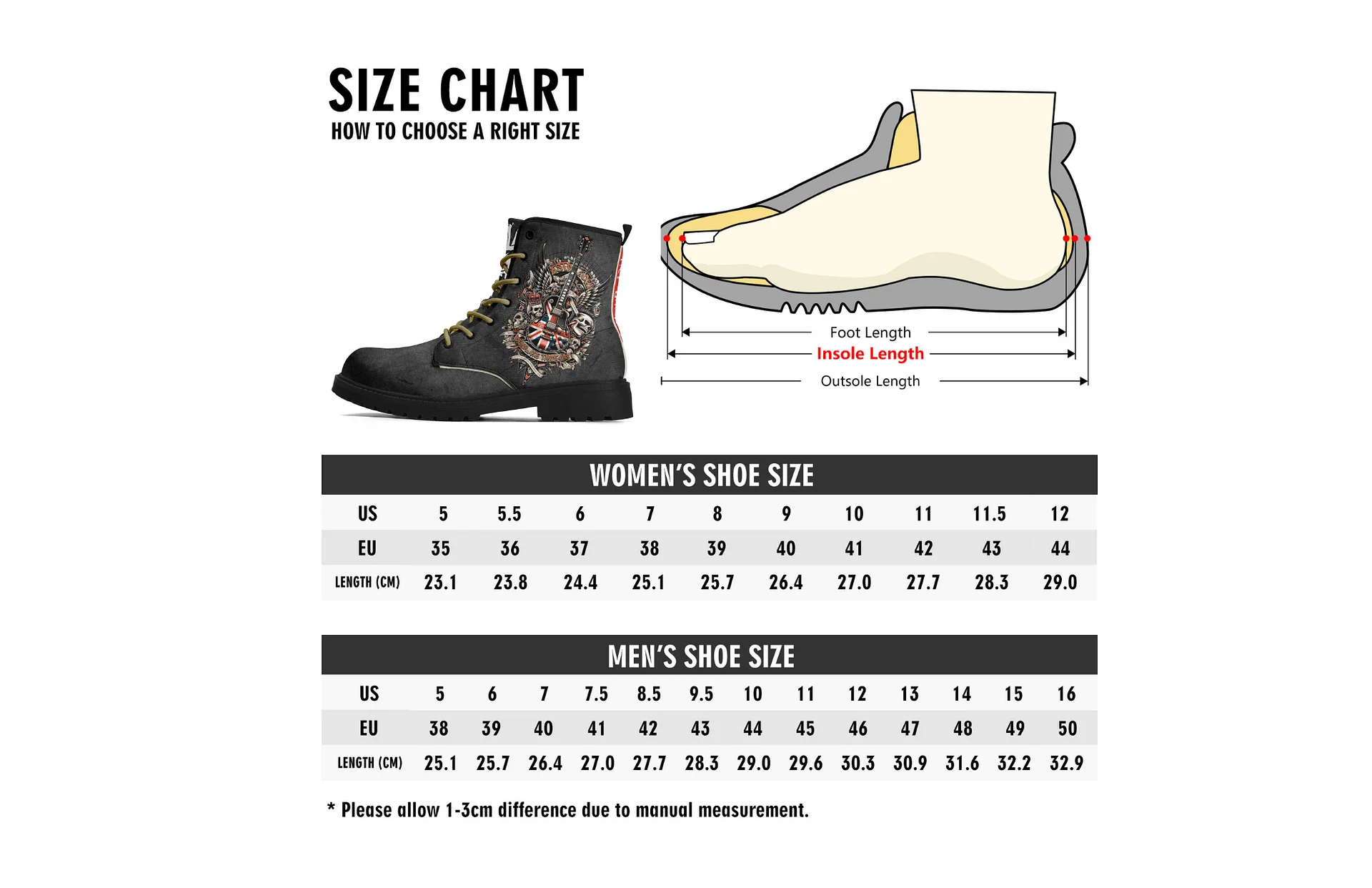 The Men King of Rock Leather Boots product image (8)