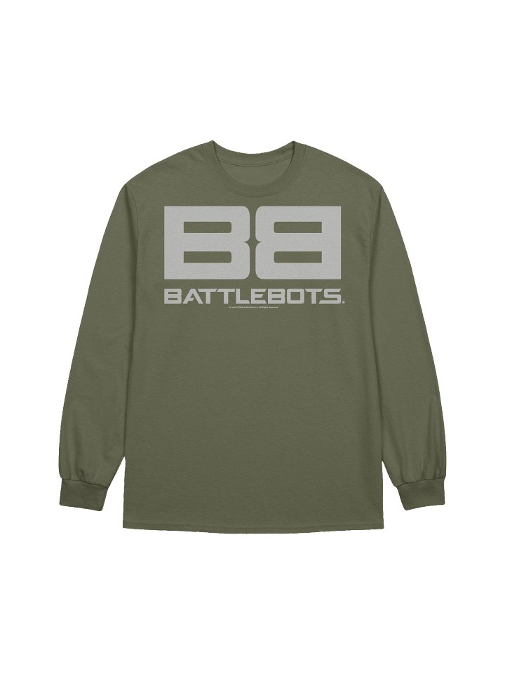 BattleBots Long Sleeve Gray Oversized Emblem Tee - 5 Colors - BattleBots Basics! product image (1)