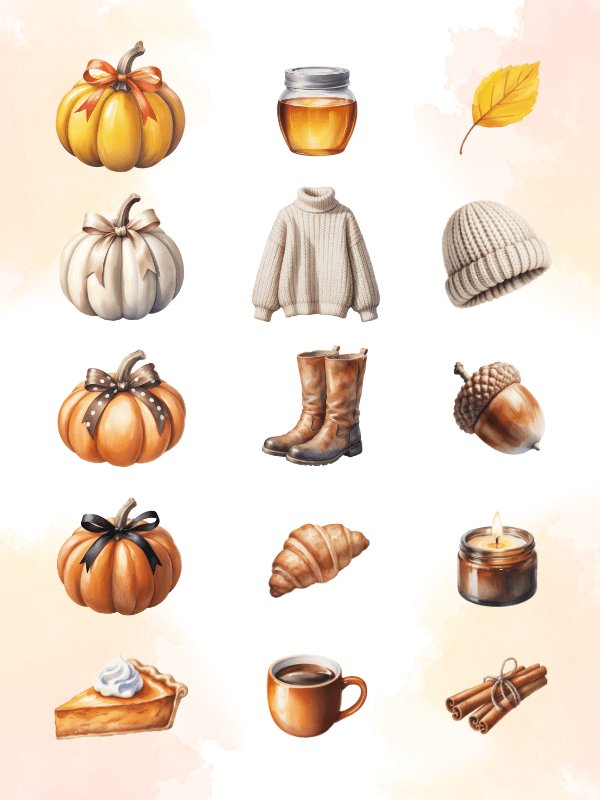 MRR/PLR Autumn Clipart PNG product image (2)