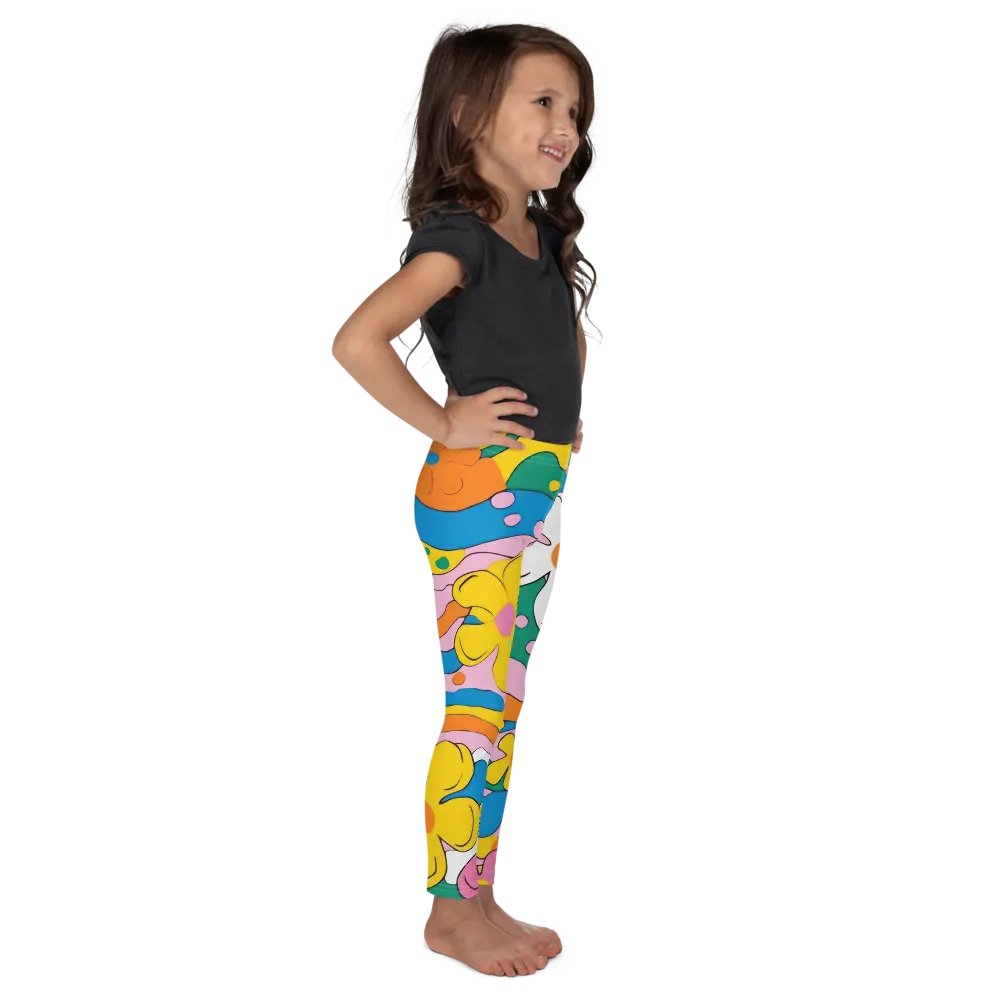 Retro Floral All-Over Print Girl's Leggings product image (2)