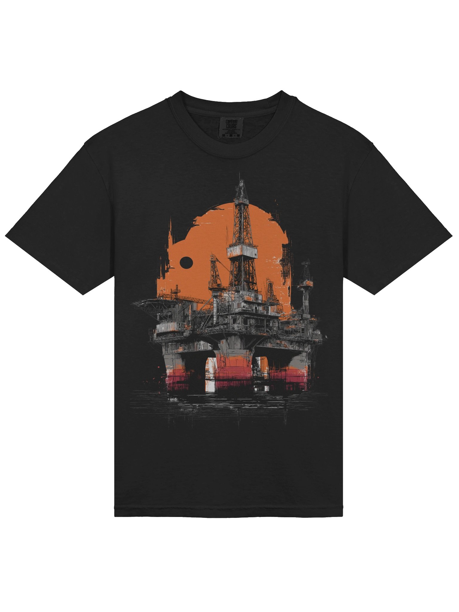 "Industrial Sunset – Oil Rig Tee product image (3)