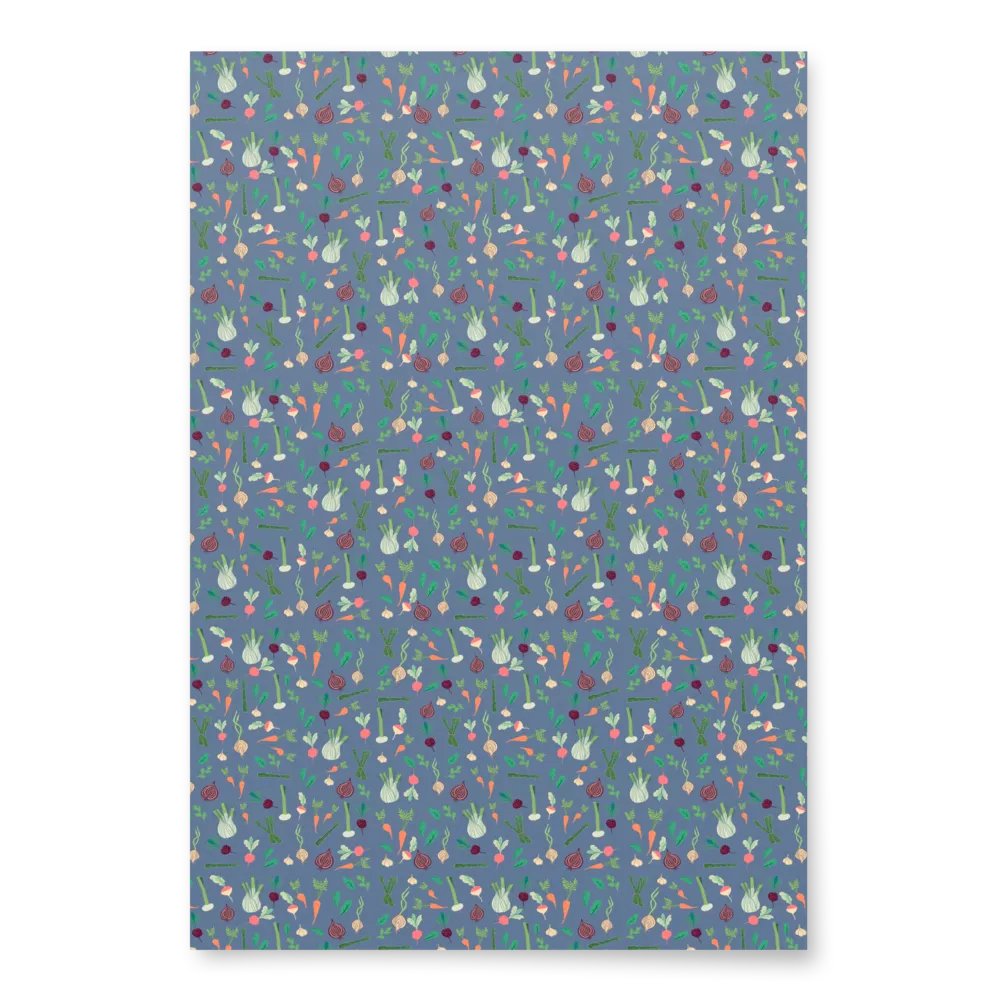 Summer Vegetable Patch Wrapping Paper product image (6)