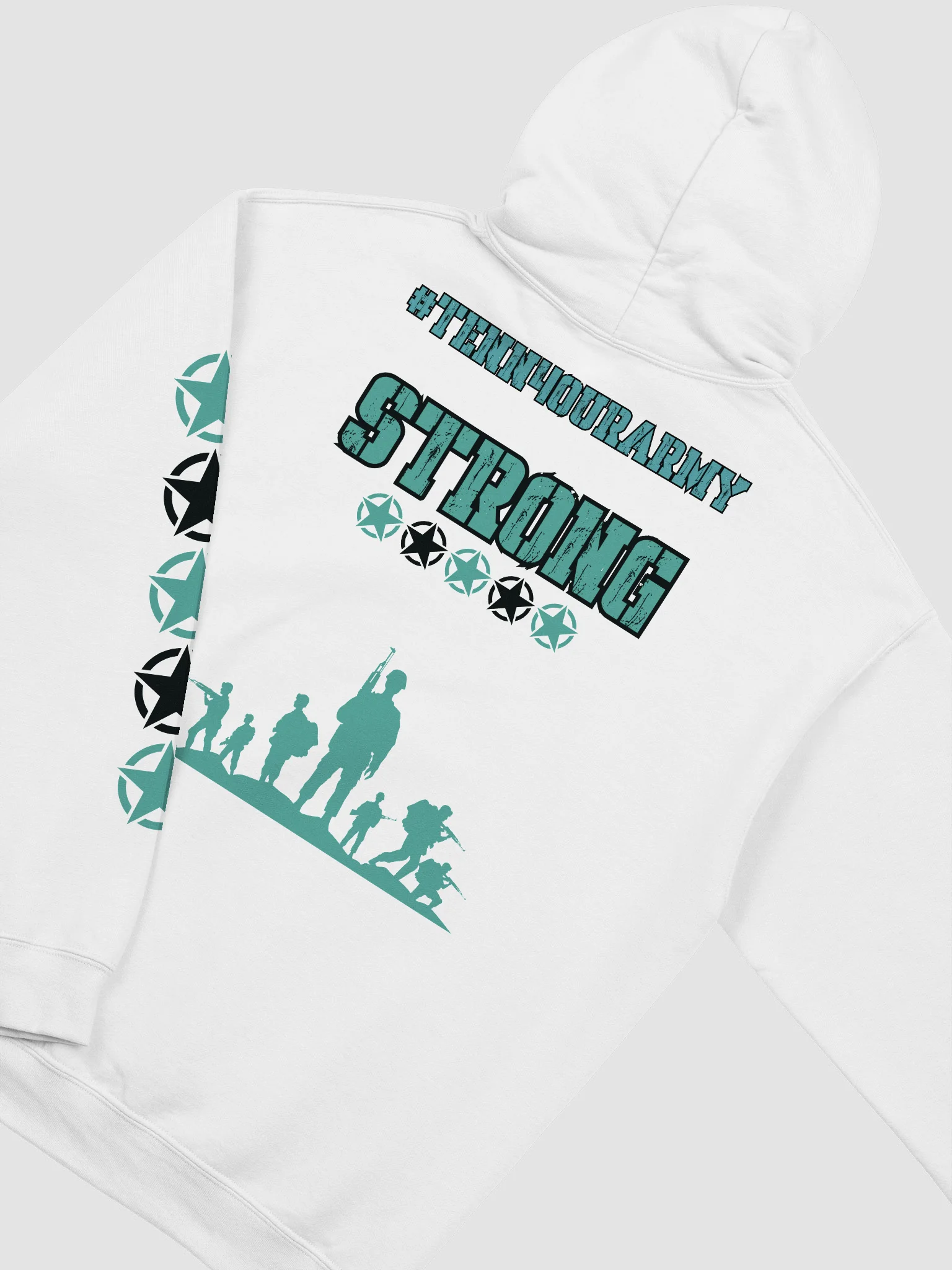 #TeNN4OURARMY Hoodie -Teal & Black product image (11)
