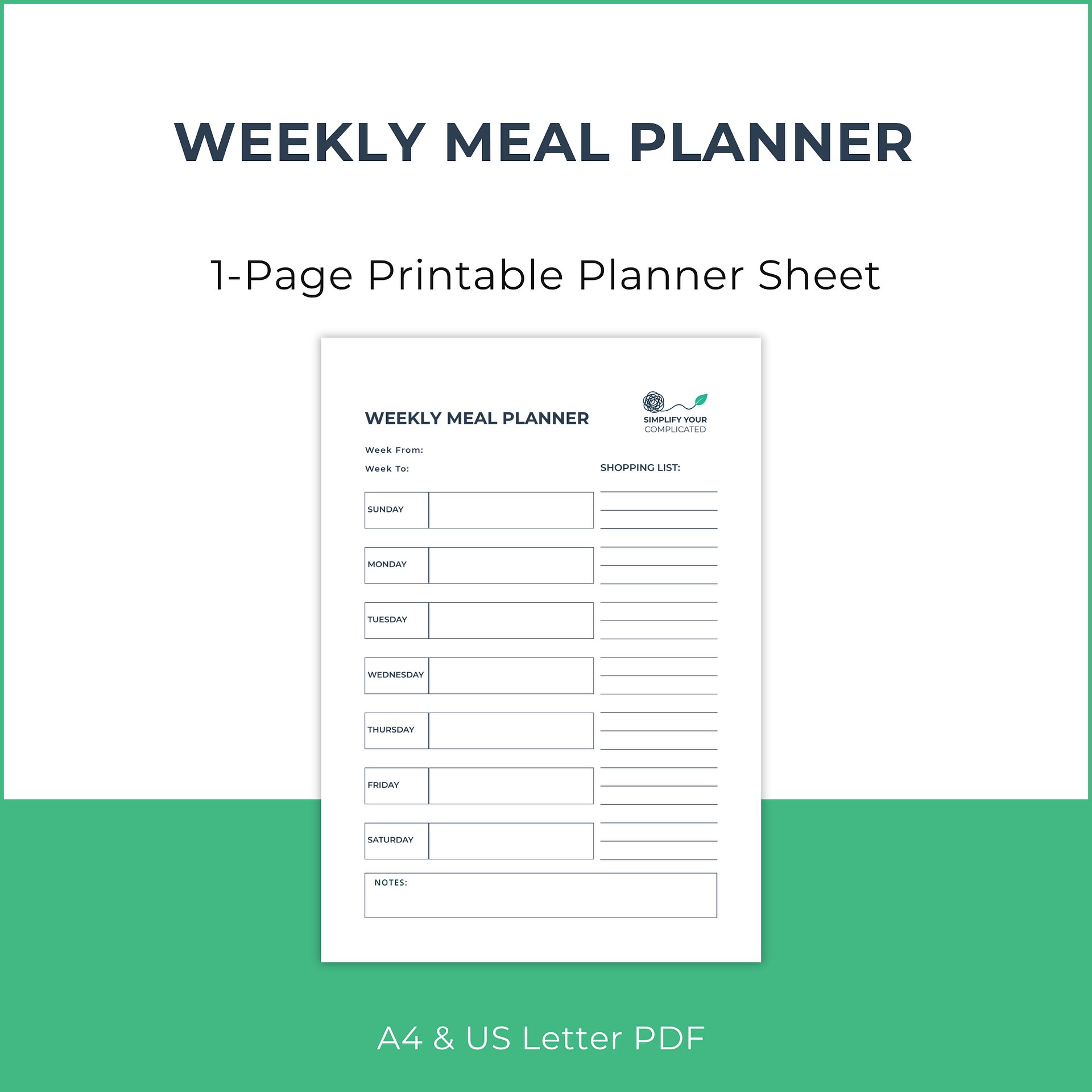 Weekly Meal Planner product image (1)