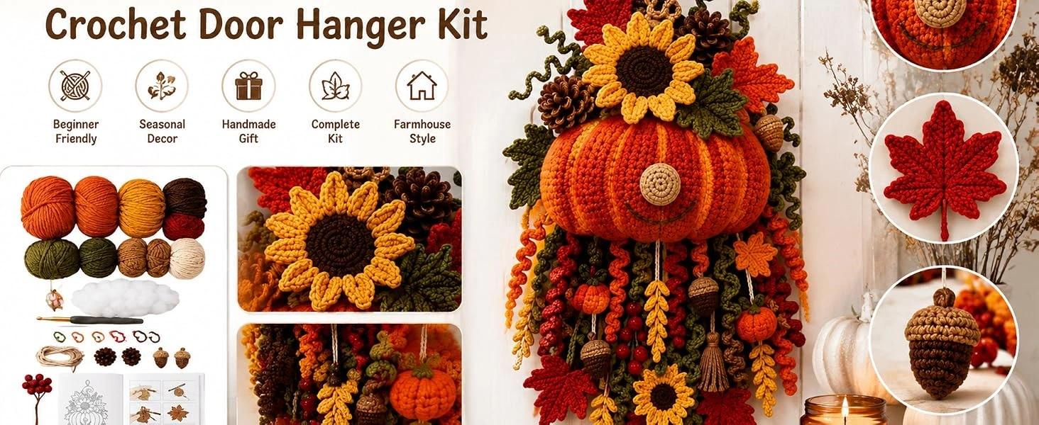 3D DIY Crochet Door Hanger Supplies