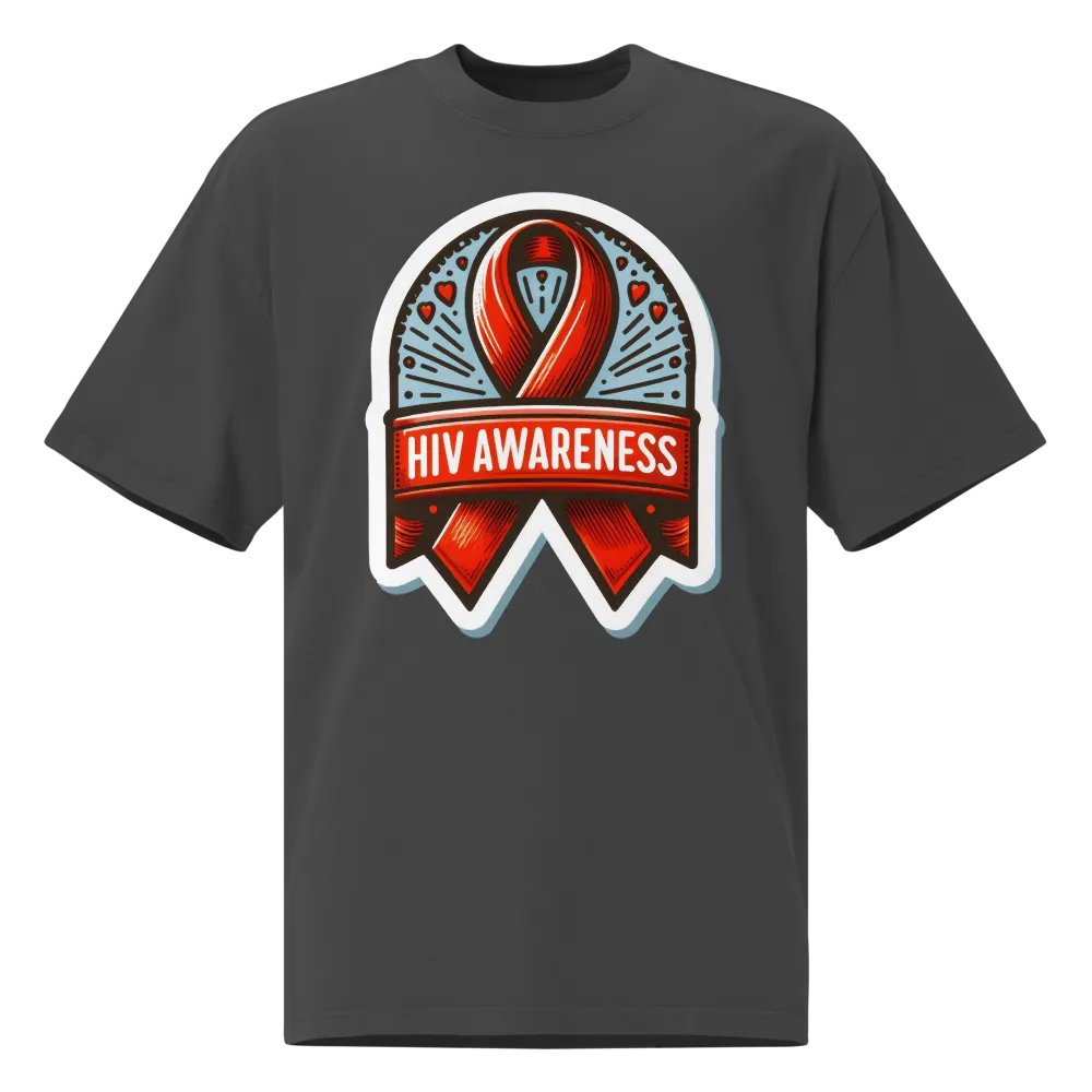 Bold HIV Awareness Ribbon Faded T-Shirt product image (1)