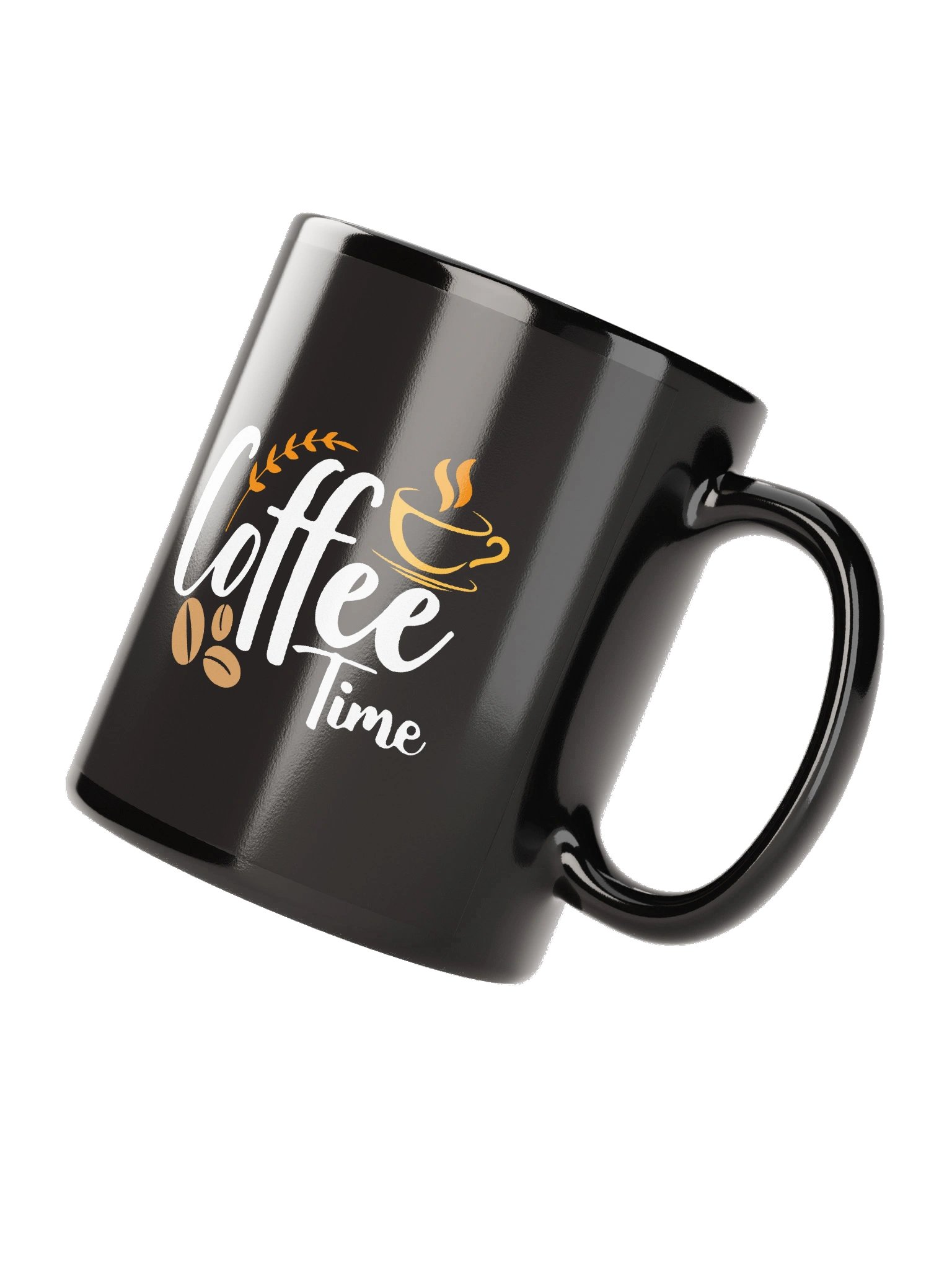 Coffee Time Black Glossy Mug product image (8)