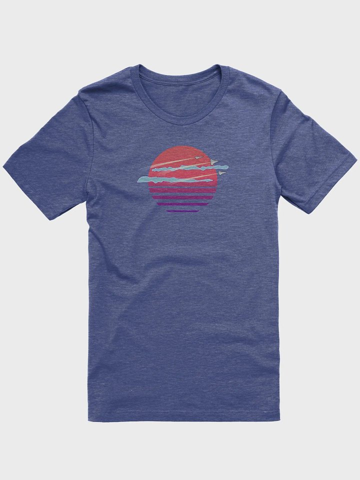 Retro 80s T-Shirt - Synthwave Sunset Space Fighter Sci-Fi Neon Graphic Tee product image (1)