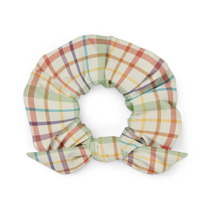 Centered Eight Color Plaid Scrunchie with Bow product image (1)
